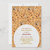 Retro Blume farbenfrohe Mama zum Foto Kinderdusche Einladung (Rückseite)