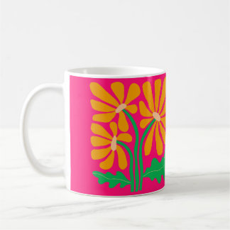 Retro Blume Farbige Tasse