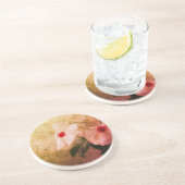 Retro Blume Foto Sandstone Drink Untersetzer (Seite)