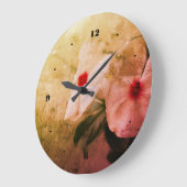 Retro-Blume Foto-Uhr Große Wanduhr (Winkel)