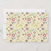 Retro-Blume ・ Gelb ・ Einladung zum Hochzeitsfeiern (Rückseite)