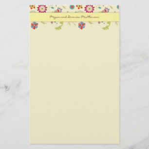 Retro-Blume ・ Gelb ・ Stationierung Briefpapier