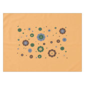 Retro Blume Gelbe Tablette Tischdecke (Vorderseite (Horizontal))
