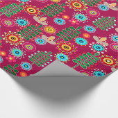 Retro, Blume Geschenkpapier (Ecke)