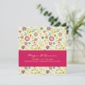 Retro-Blume ・ Gewiss ・ Save the Date Karte (Stehend Vorderseite)
