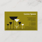 Retro-Blume - Golden Brown Visitenkarte (Rückseite)