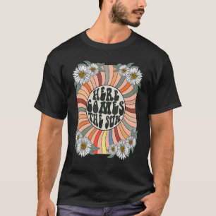 Retro-Blume Groovy Hippie Vintage 70er-Jahre Vibes T-Shirt