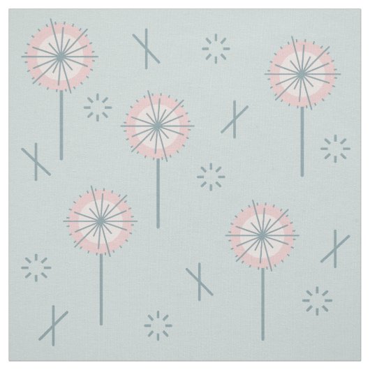 Retro-Blume grün rosa Stoff (Muster)