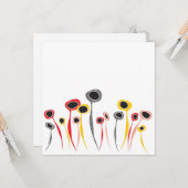 Retro-Blume-Grußkarte Karte (Vorderseite/Rückseite Beispiel)