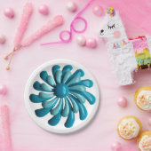 Retro Blume - Hochzeit im Blumenfrühling Sommergar Pappteller (Party)