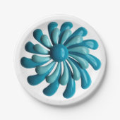 Retro Blume - Hochzeit im Blumenfrühling Sommergar Pappteller (Vorderseite)