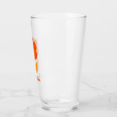 Retro-Blume im 70er Orange Personalisiert Glas (Links)