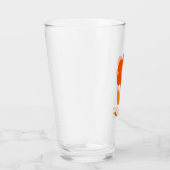 Retro-Blume im 70er Orange Personalisiert Glas (Rechts)