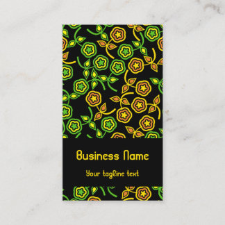 Retro-Blume in Pistachio und Orange Visitenkarte