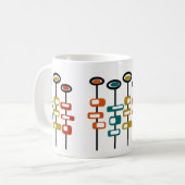 Retro-Blume Kaffeetasse (Vorderseite Links)