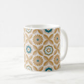Retro-Blume Kaffeetasse (VorderseiteRechts)