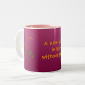 Retro-Blume Keramik Tasse (Vorderseite Links)