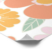 Retro-Blume Kinderblumen-Poster Poster (Ecke)