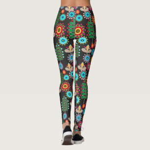 Retro, Blume Leggings