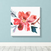 Retro-Blume Leinwanddruck (Insitu (Holzboden))