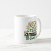 Retro-Blume Ließ Kindness Bloom Kaffeetasse (VorderseiteRechts)