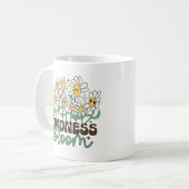 Retro-Blume Ließ Kindness Bloom Kaffeetasse (Vorderseite Links)