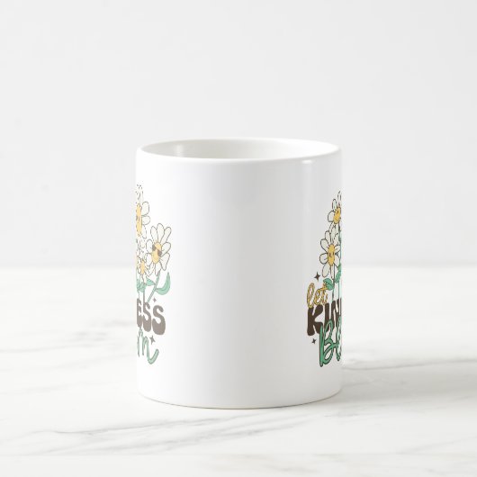 Retro-Blume Ließ Kindness Bloom Kaffeetasse (Mittel)