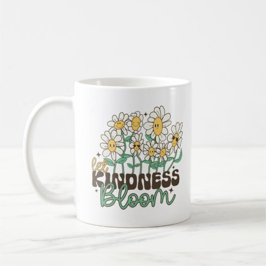Retro-Blume Ließ Kindness Bloom Kaffeetasse (Links)
