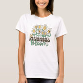 Retro-Blume Ließ Kindness Bloom T-Shirt (Vorderseite)