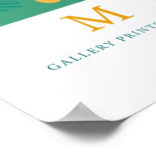 Retro Blume Madrid Farbenfroh Poster (Ecke)