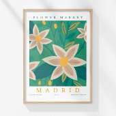 Retro Blume Madrid Farbenfroh Poster