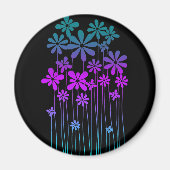 Retro-Blume Magnet (Vorne)