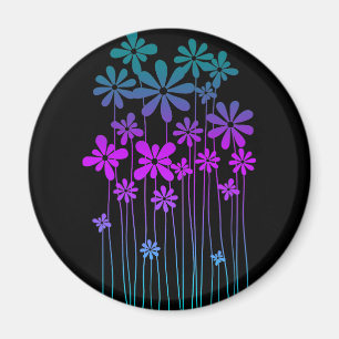 Retro-Blume Magnet