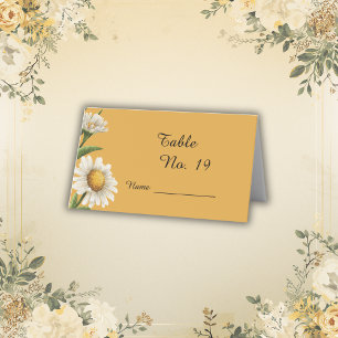 Retro-Blume Margaret-Hochzeit Platzkarte