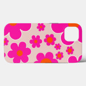 Retro Blume Markt Florenz Abstrakt Rosa Blüte Case-Mate iPhone Hülle (Rückseite (Horizontal))