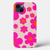 Retro Blume Markt Florenz Abstrakt Rosa Blüte Case-Mate iPhone Hülle (Rückseite)