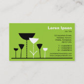 Retro-Blume - Mars Green Visitenkarte (Rückseite)