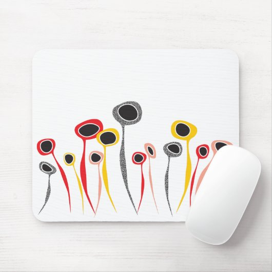Retro-Blume Maus-Pad Mousepad (Mit Mouse)