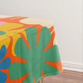 Retro-Blume Mehrfarbiger 60er 70er Blumenmuster Tischdecke (Beispiel)