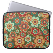 Retro Blume Moderne, trendige Laptop-Schnürsenkel Laptopschutzhülle (Vorderseite)