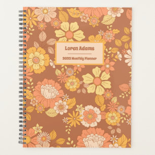 Retro Blume Monatsplaner Planer