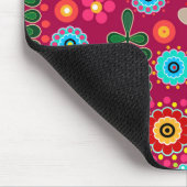 Retro, Blume Mousepad (Ecke)