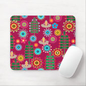 Retro, Blume Mousepad (Mit Mouse)