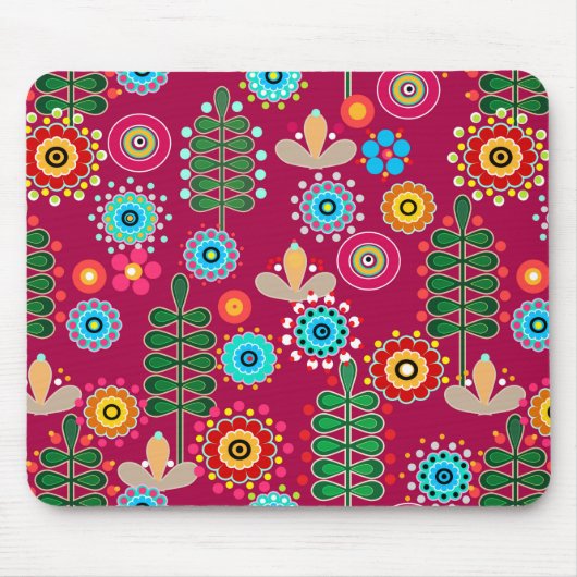 Retro, Blume Mousepad (Vorne)