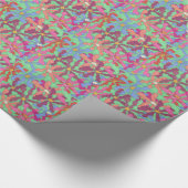 Retro-Blume Muster Boho Design Geschenkpapier (Ecke)