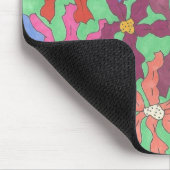 Retro-Blume Muster Boho Design Mousepad (Ecke)