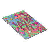 Retro-Blume Muster Boho Design Notizblock (Rechte Seite)