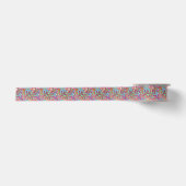 Retro-Blume Muster Boho Design Satinband (Vorderseite)