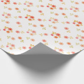 Retro Blume Muster. Geschenkpapier (Ecke)