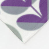 Retro-Blume Muster in Lila und Minze grün. Fleecedecke (Ecke)